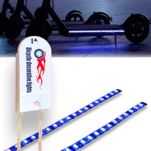 WOWLED Fietsen geschenken 2 stuks fiets frame lichten waterdichte LED strip lichten met batterijen, 3 lichtmodi cool fiets accessoires past op alle fietsen, blauwe strip lichten