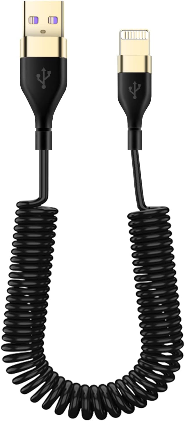 AICase Coiled Lightning Cable for Apple CarPlay,Expansion