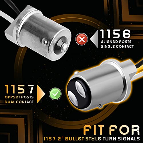 Quasco Led Turn Signals, 1157 Front Rear Turn Signal Lights Clear Lens Compatible With Harley Sportster Dyna Softail Road Street Glide Road King Cruiser Turing Iron 883 #TOP5