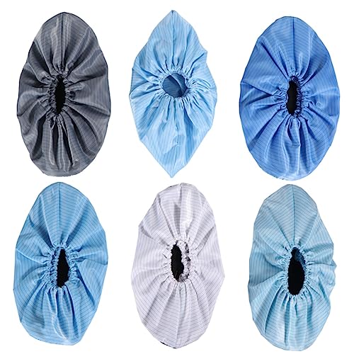 Alipis 6 Pairs Anti-static Shoe Cover Reusable Foot Covers Shoes Covers for Home Nonslip Sneaker Cover Anti-slip Shoe Covers Shoe Covers Non-slip Shoe Covers Reusable Boot Covers