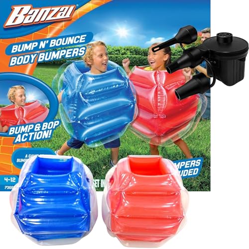 BANZAI: Bump N' Bounce Body Bumpers Full Set of 2 Bumpers and Air Pump