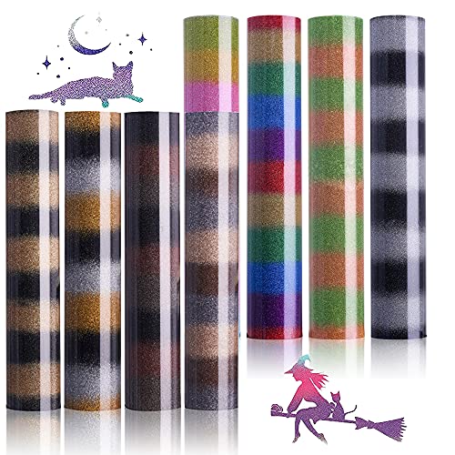 Lot de 8 feuilles de vinyle à paillettes Cover