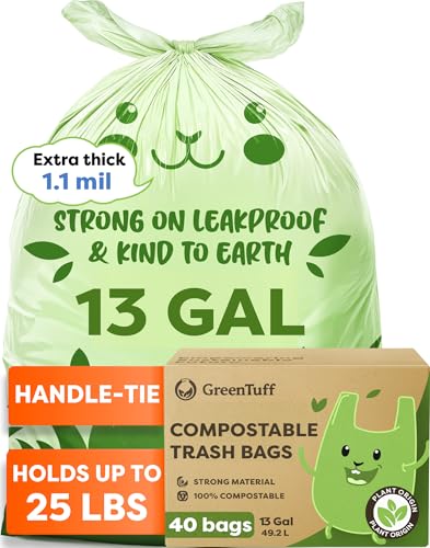13 Gallon Compostable Trash Bags (40 Count)