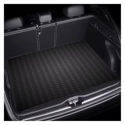 Tapis de coffre de voiture élégant en polyester noir design moderne quadrillé