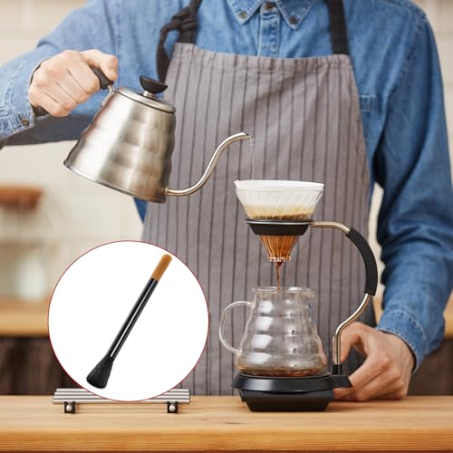 Giantree Dual Head Coffee Brush, Coffee Grinder Brush, Dusting Espresso Brush Coffee Grinder Cleaner, Barista Tools for Coffee Machine Toaster Cleaning(Black) - Thumbnail 2