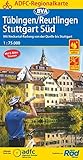  ADFC-Regionalkarte Tübingen/Reutlingen Stuttgart Süd, 1:75.000, reiß- und wetterfest, GPS-Tracks Download: Mit Neckartal-Radweg von der Quelle bis Stuttgart (ADFC-Regionalkarte 1:75000)