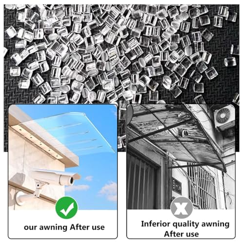 Auvent de porte de qualité en polycarbonate transparent pour façade - 5