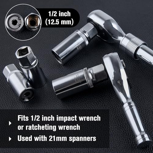 Image of SPEEDWOX Metric Stud Removal Tool 4 Pieces Stud Extractor Set Stud Removal Set Broken Stud Puller Set 6,8,10,12 mm Broken Stud Removal Socket Stud Puller Sockets for Removing Trapped and Broken Bolts