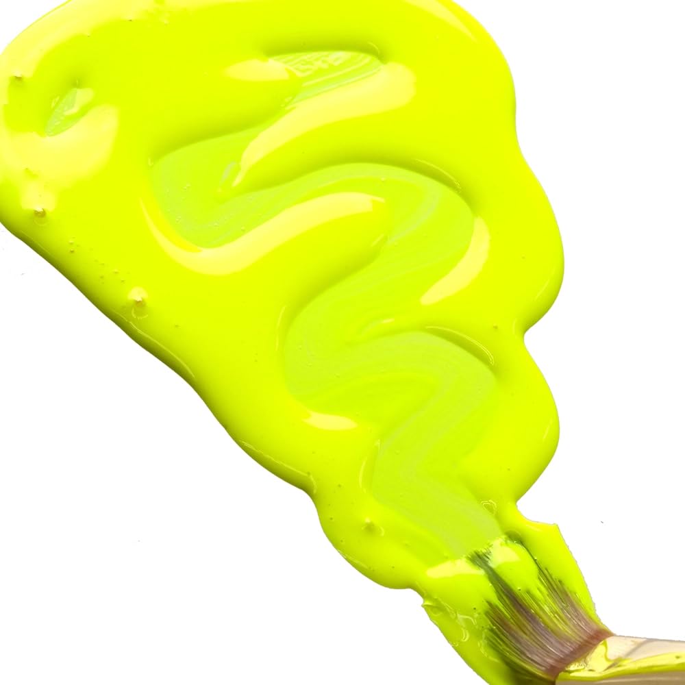 High Flow Acrylics by GOLDEN, Fluorescent Chartreuse, 1 fl. oz. Bottle, Professional Acrylic Paint, Transparent - Image 4