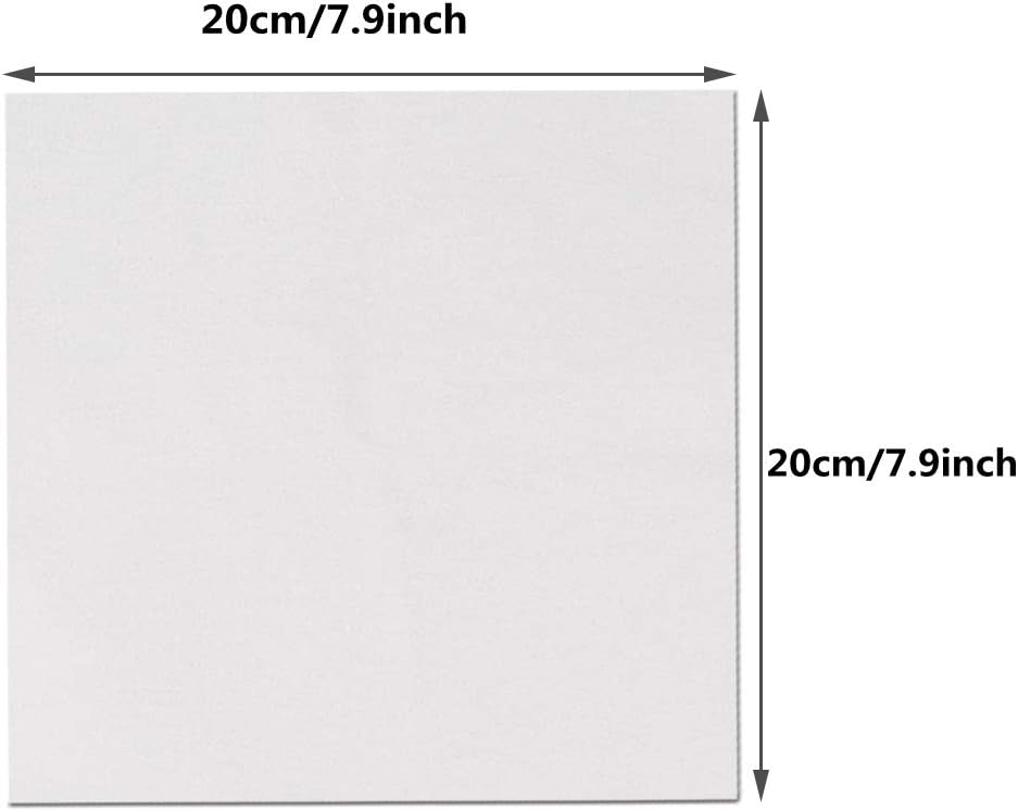10 Pieces White Cotton Fabric Embroidery Fabric Cotton for Embroidery Garment Craft Flower Pot Decoration Cross Stitch Cloth,7.9 Inch White 7.9 Inch