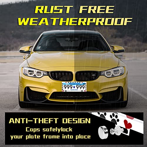 All You Need Is Love And A Dog Aluminum Metal License Plate Frame Tag With Chrome Screw Caps - Car License Plate Covers For Us Vehicles… #TOP3