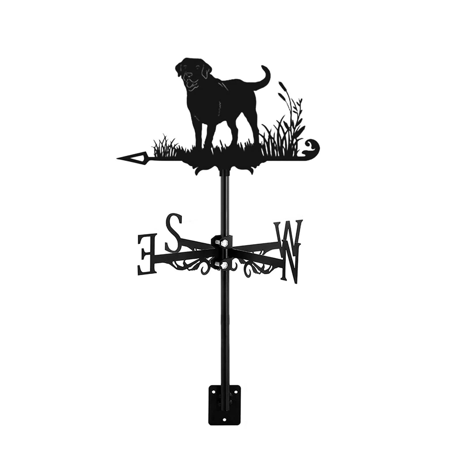 ZNEL Garden Weather Vane Weathervane Dog Weathervane Decorative Yard Wind Direction Indicator Measuring Tool with Anti-Rust Coating for Outdoor Animal Decor Craft,Labrador Retriever