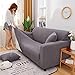 Volltonfarbe Sofabezüge Sofaüberwurf Nicht-slip Sofabezug Schutz Waschbar Sofa Slipcover Luxuriöse Sofabezug Mit Multi-size Verfügbar Mit Krawatte Sofahusse Sofa Abdeckung Für Haus-C 2 seater love sea