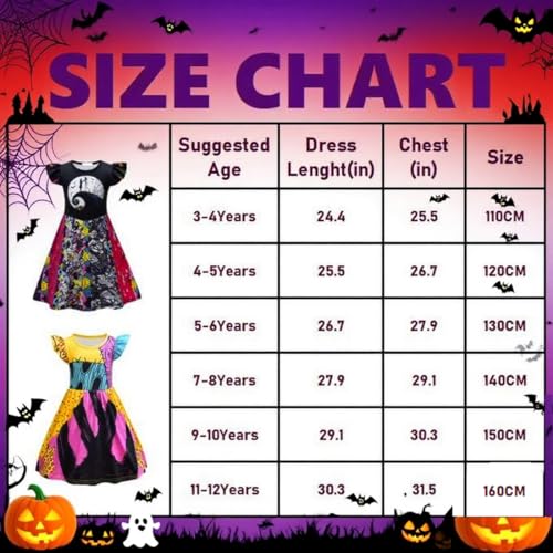 Disfraz Sally para Niñas Terrorífico Navidad Halloween 7-8 Años miniatura 2