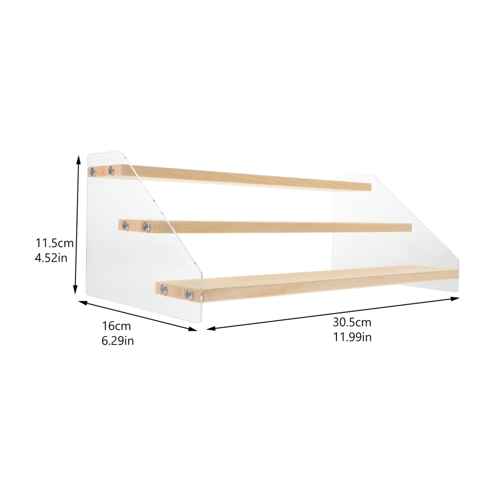 Présentoir échelle En Bois Et Acrylique - 3 à 5 Niveaux, 50 Cm - Pour Figurines, Cosmétiques, Objets De Collection