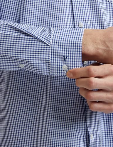 Image of Van Heusen Formal Checkered Shirt for Men| Premium Cotton| Full Sleeves| Slim Fit |Breathable Fabric