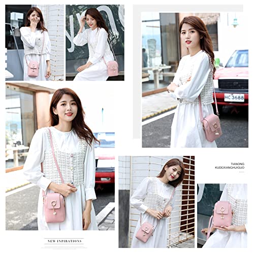 FuninCrea Ladies Crossbody Bag, PU Shoulder Bag, Zipped Mobile Phone Bag Messenger Bag with Adjustable Shoulder Strap 7