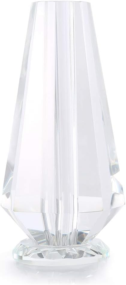 Crystal Vase for Long Stem 24K Gold Dipped Rose, Clear Rose Flower Display Stand Transparent Roses Holder Support Base Home Decoration for for Anniversary Valentine's Day Birthday Birthday Gift