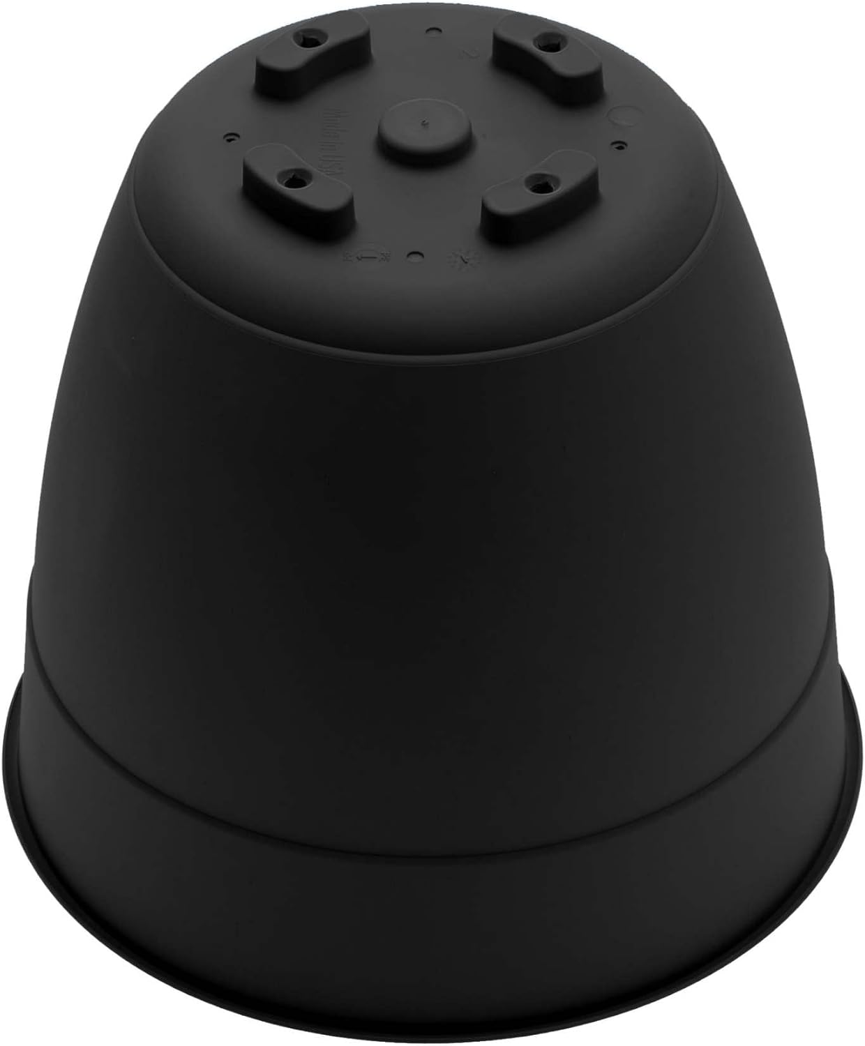 Bloem Dayton Planter with Saucer: 12" - Black - 100% Recycled Plastic Pot, Removable Saucer, Elevated Feet, for Indoor and Outdoor Use, Gardening, 3 Gallon Capacity
