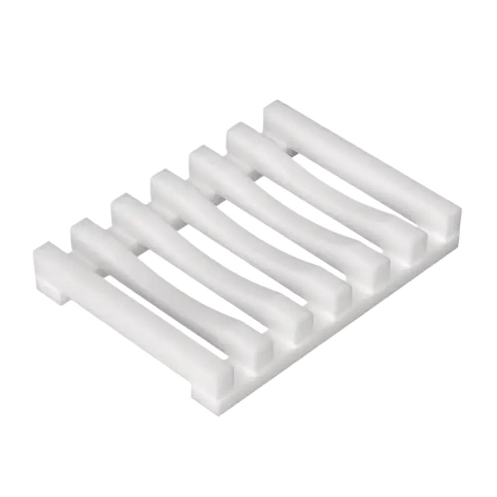 Jabonera Antideslizante, 3 Piezas Multicolores. Soporte de jabón Silicona Diseño Hueco Drenaje Antideslizante(White)