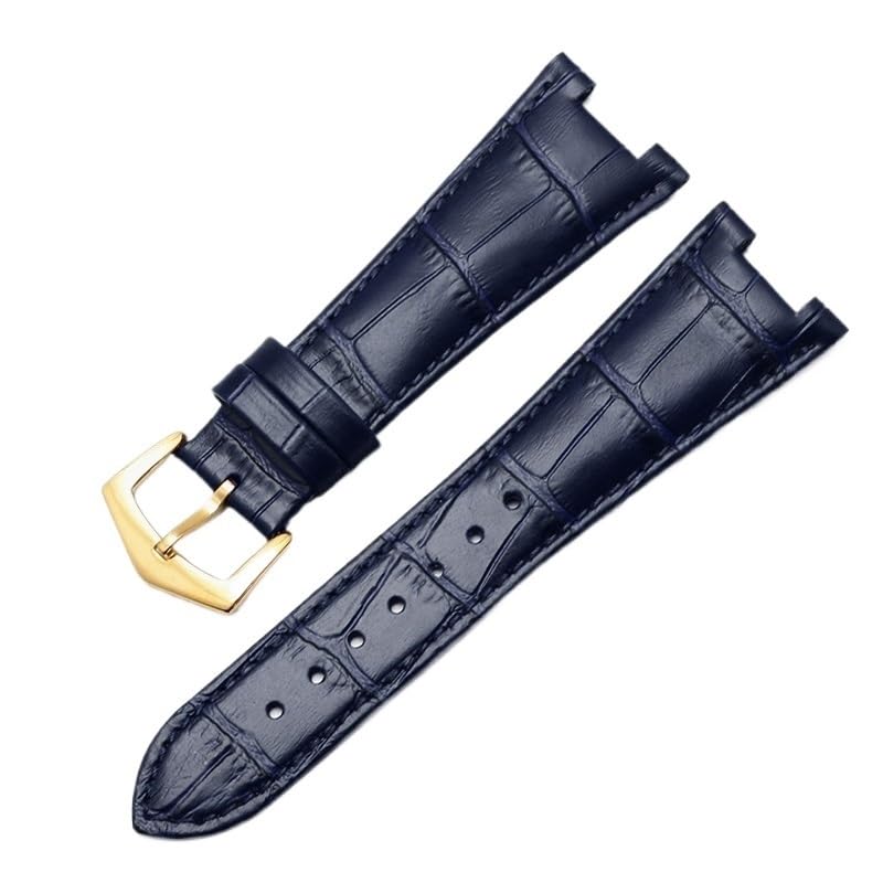 Bracelet de montre en cuir étanche à la sueur pour Patek Philippe 5711 avec boucle pliante 25mm