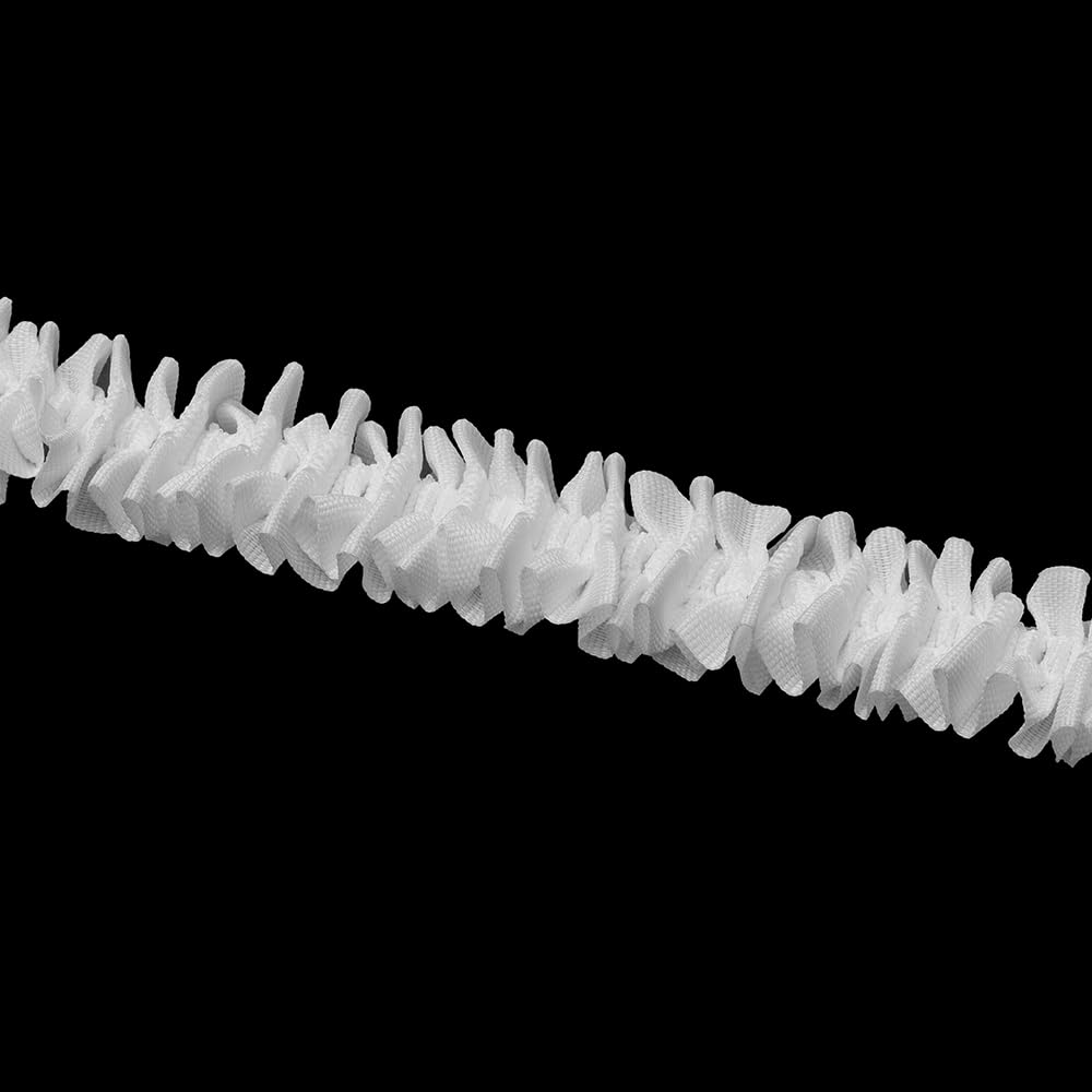 Oz-Is Dar Tekstil Gardinenband 200 Meter Universal 25 mm 100% Polyester Weiß Faltenband zum Annähen für Vorhänge und Gardinen 3228K
