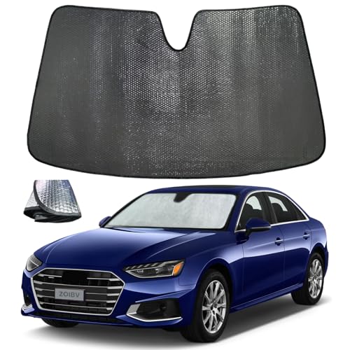 ZOIBV Car Windshield Sun Shade for Audi A4 2017-2024 2025-5-Layer Bubble Foldable Front Window Shade...