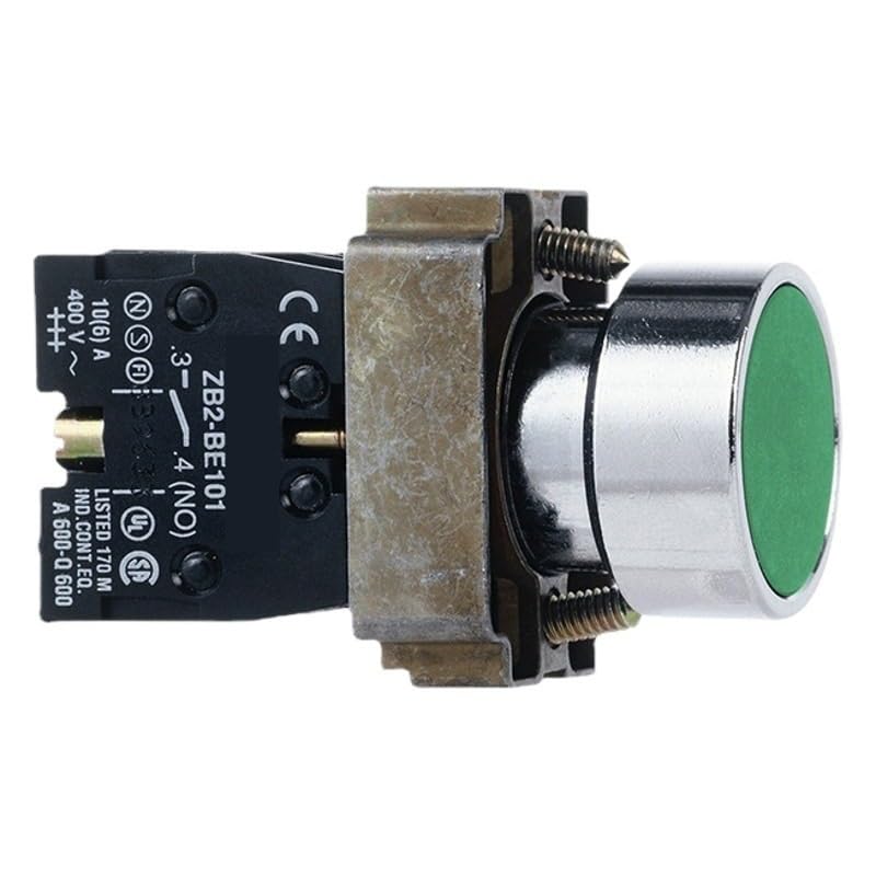 XB2BA Metal Button Flat Head Control Signal Metal Button Black/White/red/Green/Yellow/Blue(XB2BA31C)