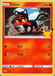 Litten -15/25 - Non Holo - 25th Anniversary - McDonalds Promo - NM/M