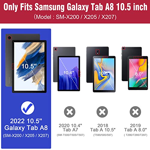 Auizotl Kids Case For Samsung A8 Tablet Case Galaxy Tab A8 10.5 Case With Double Sturdy Kickstands Shockproof Protective For Samsung A8 10.5 Tablet Case 2022 (Sm-X200/Sm-X205/Sm-X207), Red+Blue #TOP1