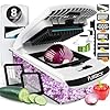 Fullstar Vegetable Chopper and Mandoline Slicer – Cheese Grater, Food Chopper with Container, Kitchen Accessories, Home Essentials (8 in 1, White)