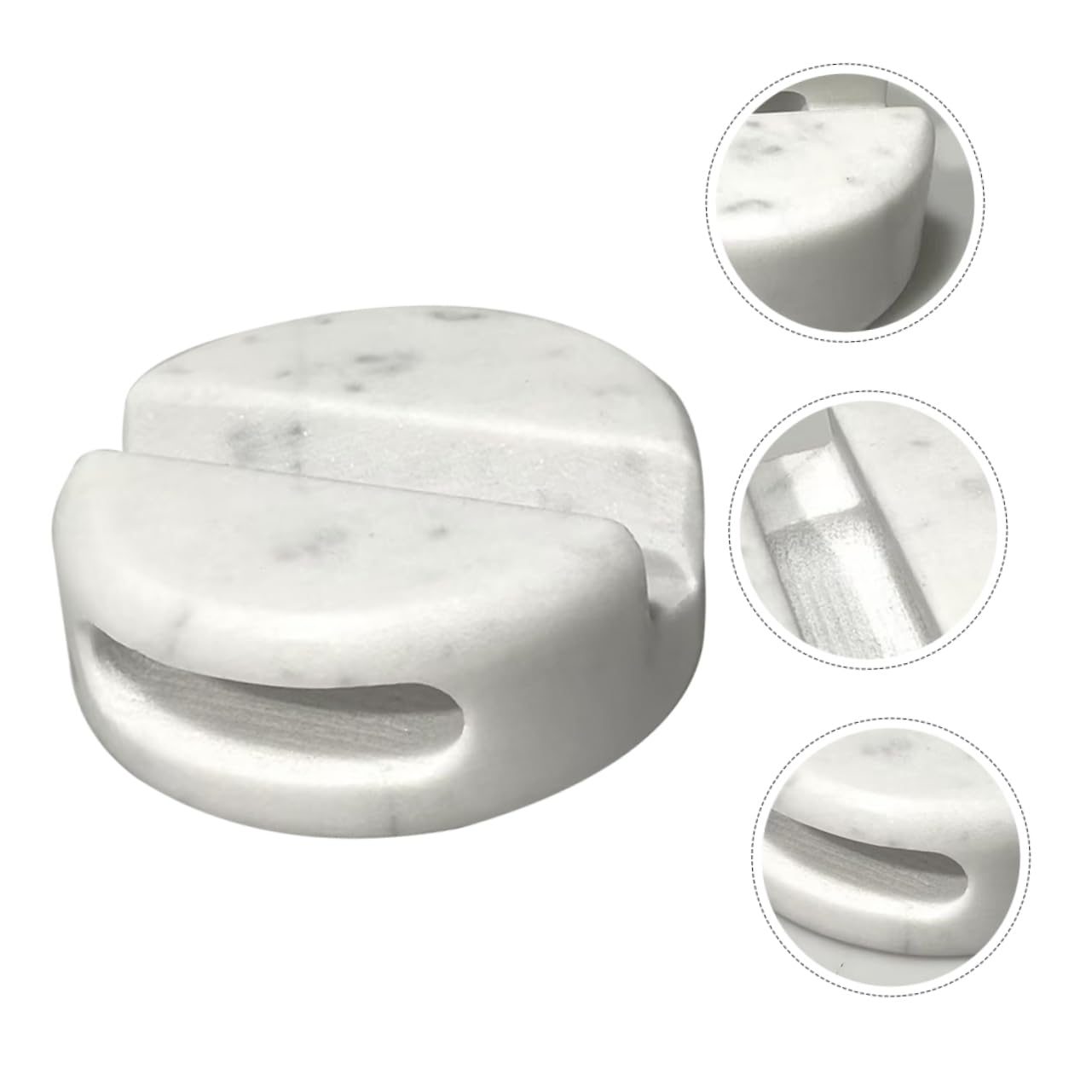 Supporto Telefono in Marmo per Scrivania, Portatile, Moderno | Base Solida, Design Semplice e Moderno, Struttura Robusta, Effetto Decorativo, Forma Compatta