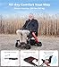 PAISEEC 2-in-1 Foldable Electric Wheelchair for Adults & Seniors, Easy Control and Folding, Lightweight Power Wheelchair Walker Combo, Airline-Approved, 18-Mile Range, Red, Right-Handed