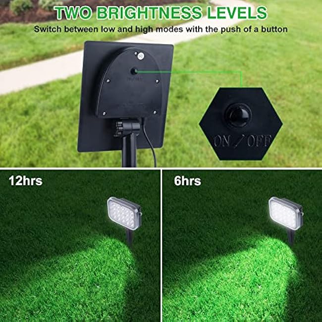 Solar Spot Lights Cold White Spotlights Landscape Lighting