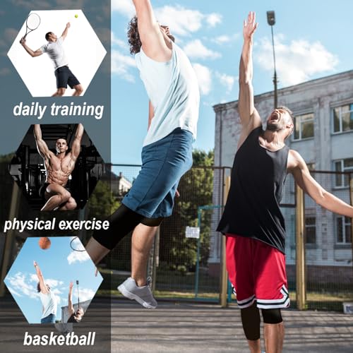 Single Leg 3/4 Tight Sports Pants Men's Compression Pants Althletic Baselayer Underwear for Basketball Running 5