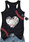 Baseball Mom Tank Tops for Women Funny Baseball Workout Tank Tops Summer Sleeveless Baseball Tee Shi