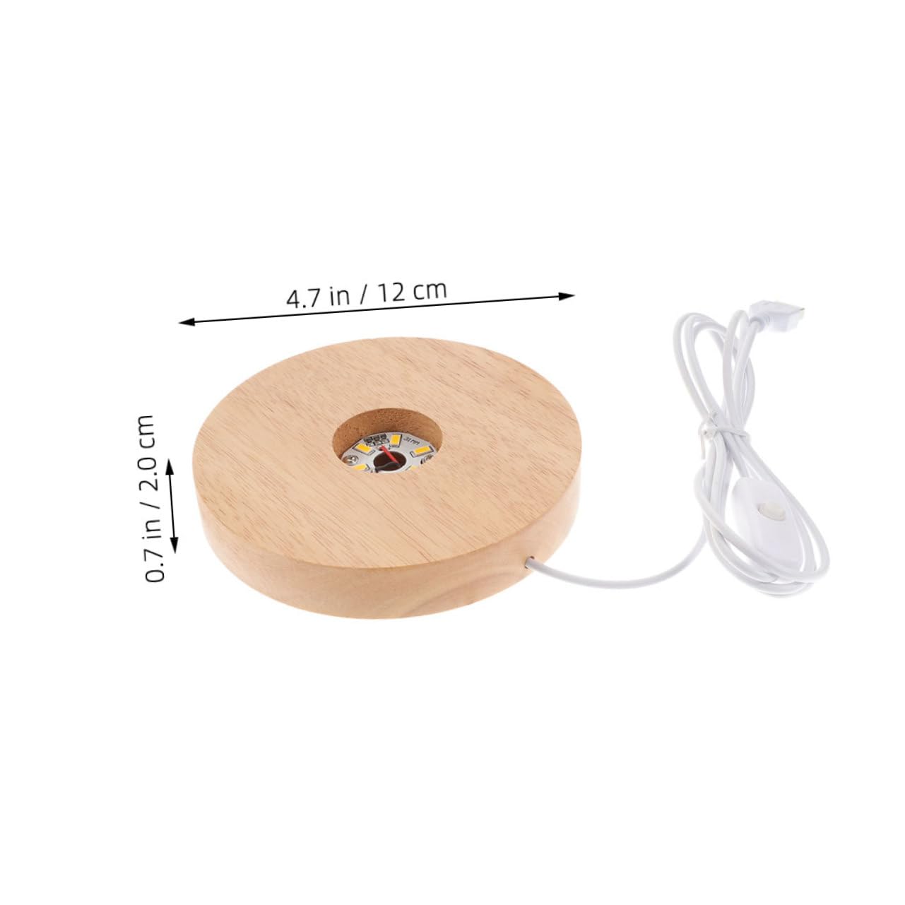 PRETYZOOM 2Pcs LED Light Base for Crystal Sphere Display USB Charging Night Light Holder Decorative Table Lamp Stand for Home Decor Wide and Thick