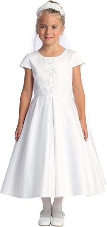 Plus Size Communion Dress - White First Communion Dress for Girls - Primera Comunion Vestidos