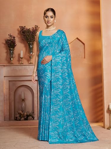 Image of Garden Vareli Art Silk Floral Print Saree