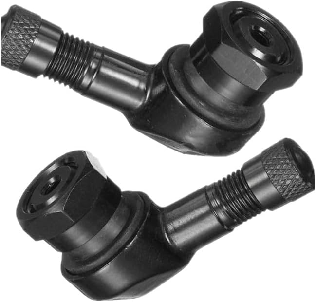 90 Degree Motorcycle Tire Valve Stems Install Diameter 10-11.3mm Fit for Harley Davidson BMW Honda Kawasaki Suzuki Yamaha and Triumph Bike (2pcs)
