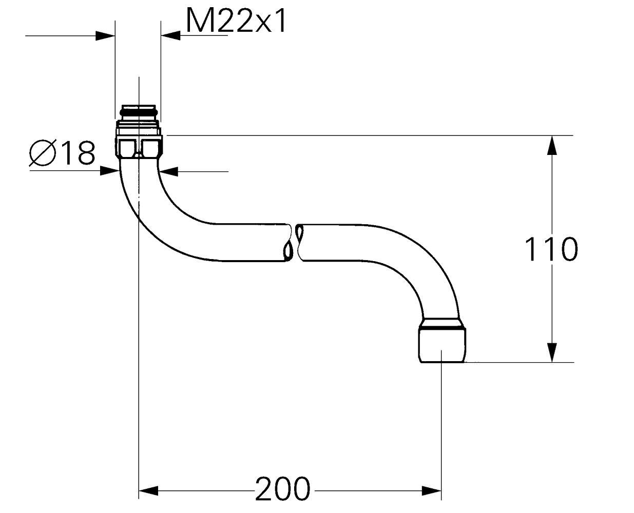GROHE Bec Tubulaire Costa 13051000 (Import Allemagne)