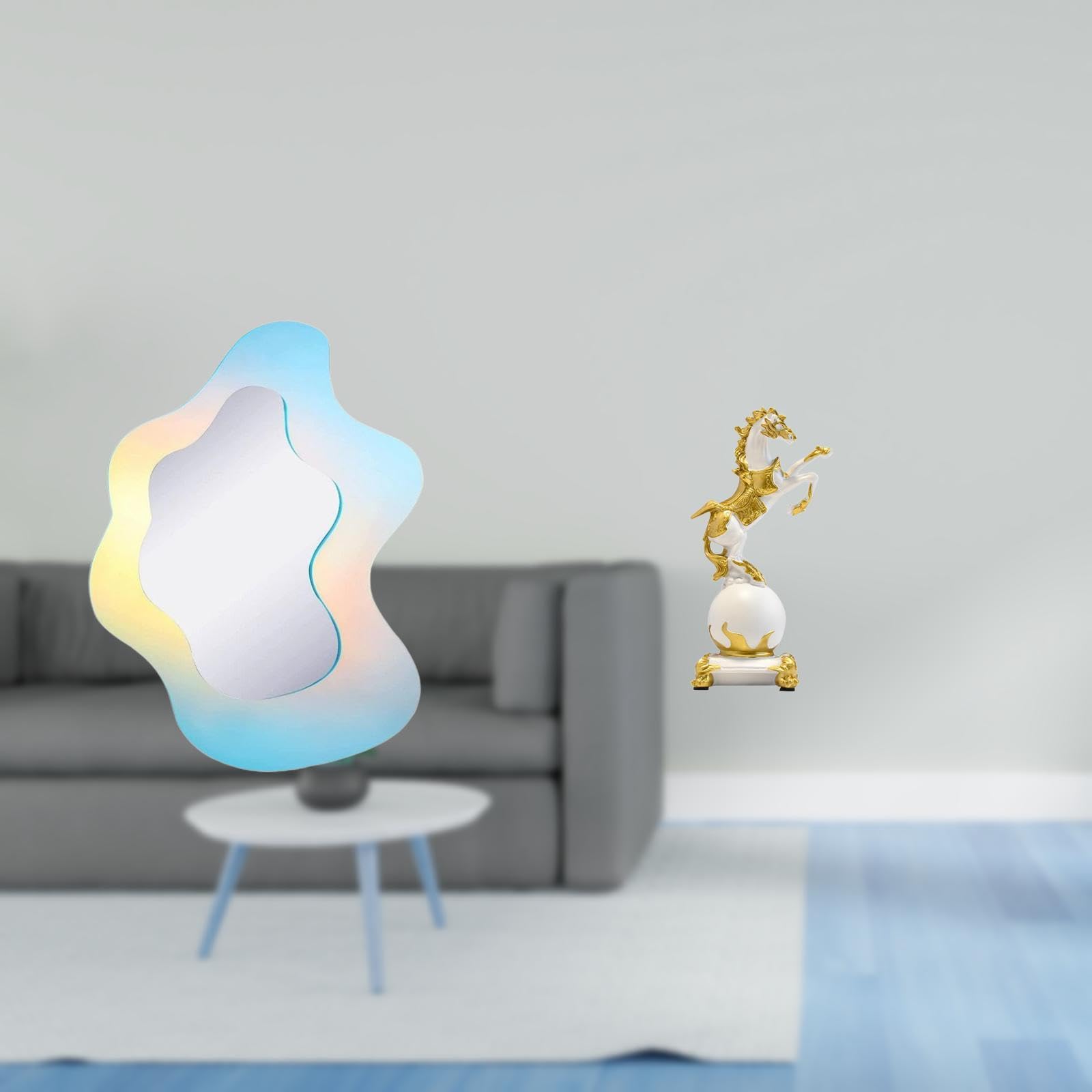 Enakshi® Reflective Acrylic Horse Mirror Sculpture Modern Decorative Animal Ornament for Bathroom Bedroom Living Room Wall Tabletop Centerpiece|Home & Garden | Home Decor | Mirrors-image-45