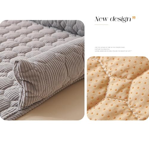 Fluffy Fuzzy Calming Dog Bed Sofa Protector Pet Mat,Fluffy Dog Couch Bed with Non Skid Bottom, Washable Soft Warm Dog Cushion, Light Gray - Image 4