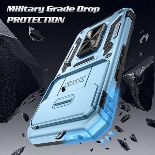 Doeshine Funda para Google Pixel 10A, funda para teléfono móvil con 2 protectores de pantalla y protector de cámara, soporte de anillo giratorio de 360°, resistente, protección contra caídas para - imagen 6