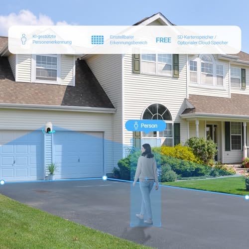 EZVIZ 2MP WLAN Überwachungskamera aussen, Pan&Tilt Kamera mit 2-Wege-Audio, Personenerkennung… – Ansicht 4
