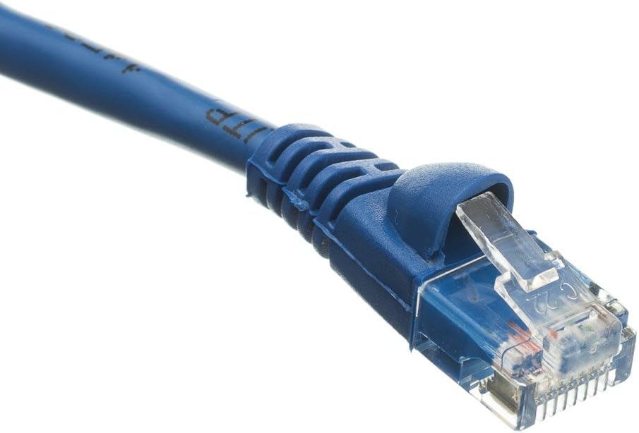 CableWholesale Cat6 Ethernet Cable, 24AWG, RJ45 Gold Plate Connector, 4 Pair Stranded Copper, Snagless Boot Unshielded Twisted Pair (UTP) Internet Network Patch Cable, 50 Foot, Blue