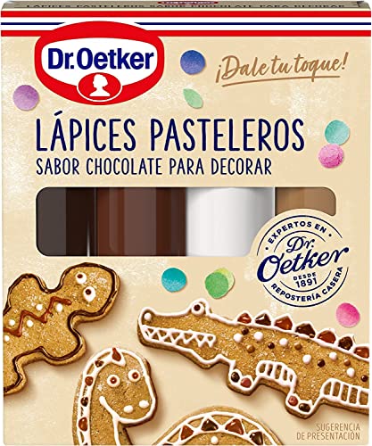 Dr. Oetker Lápices Pasteleros de Chocolate, 4 Lápices Sabor a
