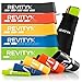 Revity Fitnessbänder 5er Set - Widerstandsbänder aus 100 % Naturlatex (5-25 kg), Reißfest, Langlebig, Inklusive 30-Tage-Trainingsplan als PDF und Tragetasche - Heimtraining, Reha, Pilates, Yoga