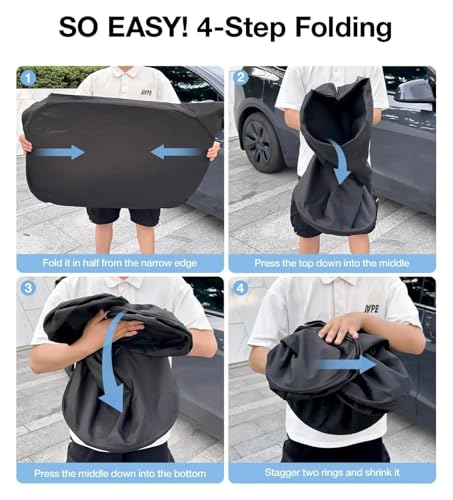Parasol Tesla Model Y 3 Juniper Highland protector parabrisas térmico plegable 7