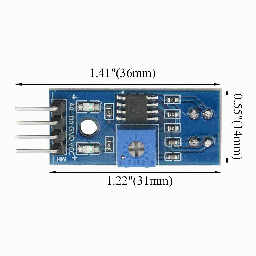 WMYCONGCONG Lot de 10 TCRT5000 Module de capteur Infrarouge à réflexion Interrupteur photoélectrique IR Barrier Line Track avec Fils de Connexion pour Arduino Smart Car Robot